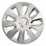 Capac roata auto Versaco Stratos RC 16 inch argintiu, pentru jante din otel, din ABS, montaj rapid, 1 bucata, protectie impotriva murdariei si uzurii
