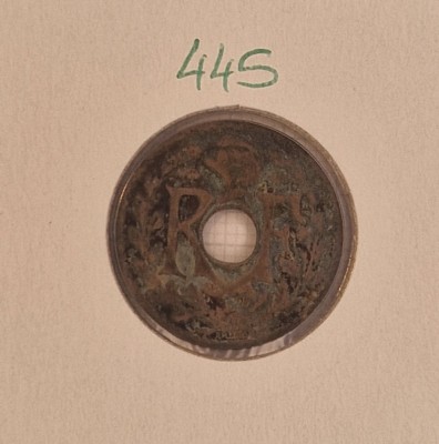 445 French Indochina &amp;frac12; Cent, 1936, KM#20, foto