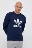 adidas Originals hanorac de bumbac barbati, culoarea albastru marin, cu imprimeu