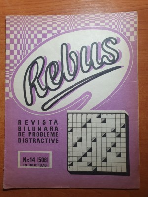 revista rebus 15 iulie 1978 foto