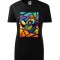 Tricou Personalizat cu Design Geometric de Lup Colorat - Arta Moderna si Creativa