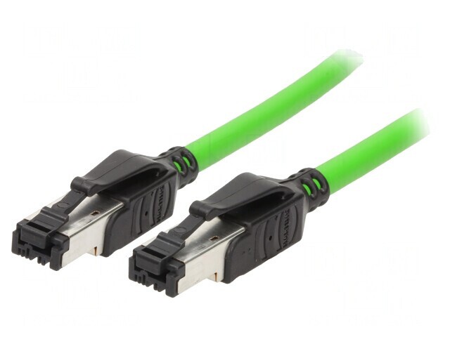 Patch cord SF/UTP PVC Verde 1,5m 22AWG