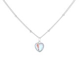 Cumpara ieftin Lantisor argint 925, JW560, model inima, placat cu rodiu