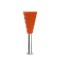 Biax sculptura lemn SABURR - Cap conic inversat SAFE 19 mm tija 6mm, Granulatie Saburr FOARTE ASPRA - PORTOCALIE