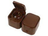 Conector alimentare AC 250VAC 16A 2P+PE, negru - Abex
