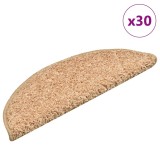 Cumpara ieftin Covorase scari, 30 buc., 56x17x3 cm, aurii, semirotunde