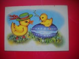 HOPCT 25021 PUISORI -FELICITARE PASCALA / PASTE -CP VECHE -IP- ROMANIA - CIRCULATA