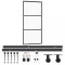 vidaXL Ușă glisantă cu set feronerie, 90x205 cm, sticlă ESG/aluminiu