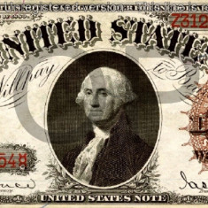1 dolar 1880 Reproducere Bancnota USD , Dimensiune reala 1:1