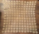 * Fata de masa mileu macrame lucru manual vechi, vintage 80x80cm