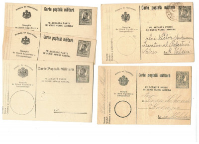 Lot 5 Carti Postale Militare, anii 1910 foto