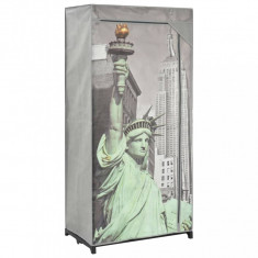 vidaXL Șifonier New York, 75 x 45 x 160 cm, material textil