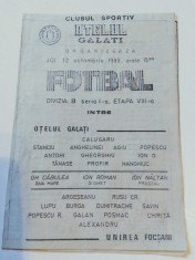 Program meci fotbal OTELUL GALATI - UNIREA FOCSANI (12.10.1989)
