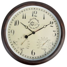 Esschert Design Ceas de gara cu termo-higrometru TF008, 30,5 cm foto