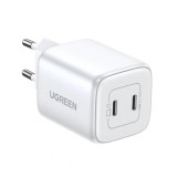 INCARCATOR retea Ugreen, Nexode &quot;CD294&quot; Quick Charge 45W GaN, 2 x USB Type-C, alb &quot;15327&quot; (timbru verde 0.18 lei) - 6941876213276