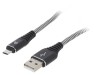 Cablu USB 2.0 A la Micro B Aurit 2m Negru, Gembird
