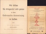 A1420 Lot de 2 reclame la lampă cu petrol austro-ungară, cca secolul al XIX-lea