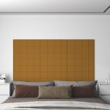Panouri de perete 12 buc. maro 60x15 cm catifea 1,08 m&sup2;