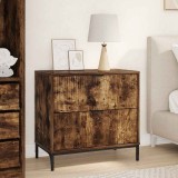 vidaXL Noptieră Stejar afumat 63.5 x 36 x 61 cm Lemn compozit