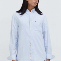 Tommy Jeans cămașă din bumbac bărbați, cu guler button-down, regular DM0DM18335