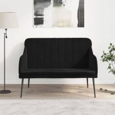 vidaXL Bancă, negru, 110x76x80 cm, catifea