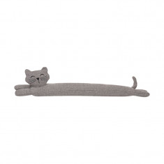 Opritor usa si dispozitiv anti-curent, 85 x 10 cm, poliester, model pisica