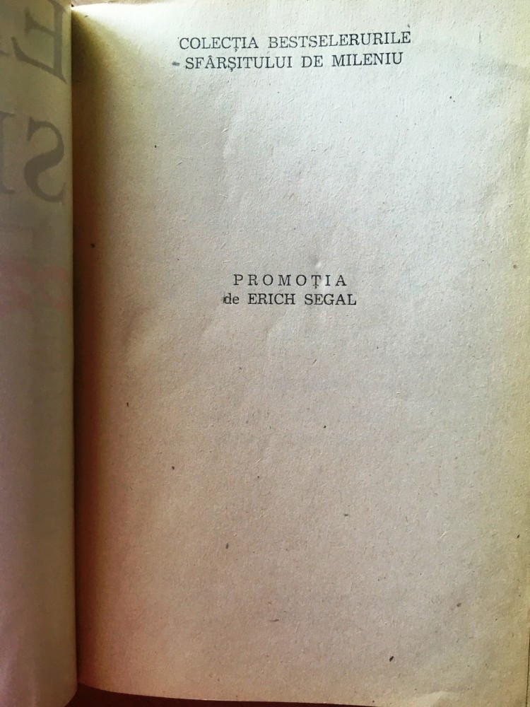 Promotia(2 vol.)-Erich Segal | Okazii.ro