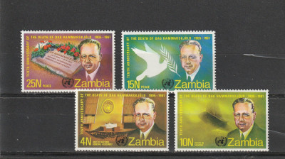 Comemorarea mortii lui Dag Hammarskjold 1904 -1961,Zambia. foto
