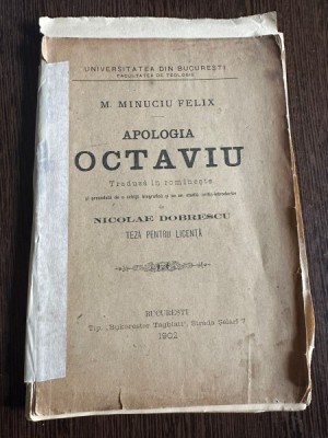 Apologia Octaviu - M. Minuciu Felix foto