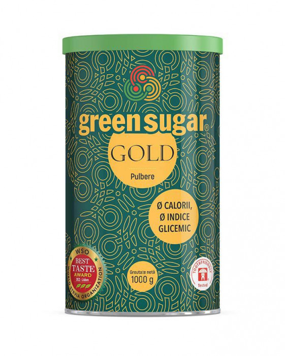 Indulcitor Pulbere Green Sugar Gold 1000 grame Laboratoarele Remedia