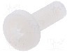 Surub M4, poliamida, lungime 12mm, cap rotund, pas filet 0.7, DREMEC - 8G205M4X12