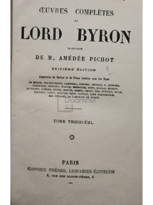 Lord Byron - Oeuvres completes foto