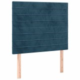 Cumpara ieftin Tablie de pat albastru inchis 80x5x118/128 cm catifea