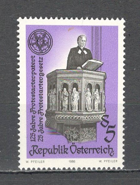 Austria.1986 125 ani brevetul protestant MA.998