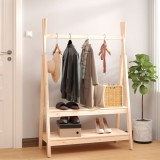 vidaXL Suport pentru haine, 100x45,5x150 cm, lemn masiv de pin