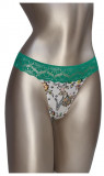 Chilot tanga alb-verde intens, L, M, XL, XXL, Ioana Boutique