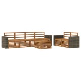vidaXL Set de canapele de exterior 7 pcs natural Lemn Solid de Acacia 3384065