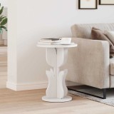 VidaXL Masă laterală Alb 39.5 x 39.5 x 53.5 cm Lemn masiv de pin