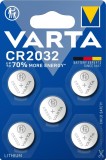 Baterii Varta CR2032 3V set 5 buc, baterii tip pastila pentru telecomenzi, ceasuri si electronice, energie stabila si durata lunga de viata,