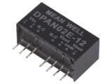 Convertor DC/DC 2W 4,5-9V la 12V/-12V SIP8