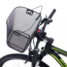 Cos metalic pentru bicicleta cu maner, demontabil, conceput pentru a fi montat
