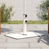 Suport Umbrelă St&acirc;lpi 32/38/48mm vidaXL, 15kg, Dreptunghiular, Oțel Alb, Bază Stabilă, Gradină