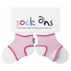 Sosete elastice Dooky Sock-Ons Baby 0-6 luni roz