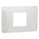 Rama Schneider Electric Noua Unica NU210218, 2 module, alb, pentru priza / intrerupator