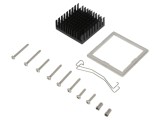 Radiator extrudat cu aripioare negru 42x42x14.5mm