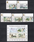 Isle of Man 1989 - Bicentenarul Revoltei de pe Bounty, Serie + Bloc, MNH