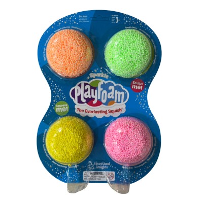 Spuma de modelat cu sclipici Playfoam&amp;trade; - Set 4 culori PlayLearn Toys foto