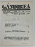 GANDIREA , REVISTA , SERIA NOUA , ANUL II , NUMARUL 3 de MIHAI MARINICA , 1993
