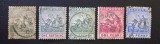 Barbados 1892-1903 - Seria Definitivă "Carul lui Neptun / Stema Coloniei" (Set de 5 Mărci Poștale Ștampilate) - Cod: A964