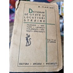 DICTIONAR DE CITATE SI LOCUTIUNI STRAINE - BARBU MARIAN
